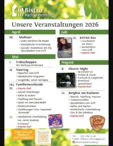Unsere Veranstaltungen Bistro Katharinenberg 2026